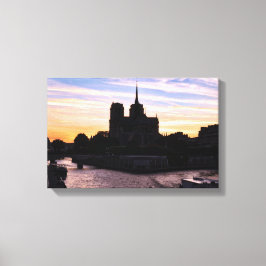 Sunset on Notre Dame de Paris Leinwanddruck