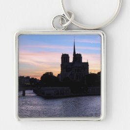 Sunset on Notre Dame de Paris - Paris, Frankreich Schlüsselanhänger