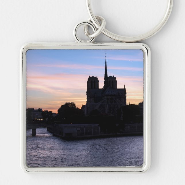 Sunset on Notre Dame de Paris - Paris, Frankreich Schlüsselanhänger (Vorne)