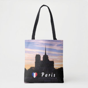 Sunset on Notre Dame de Paris - Paris, Frankreich Tasche