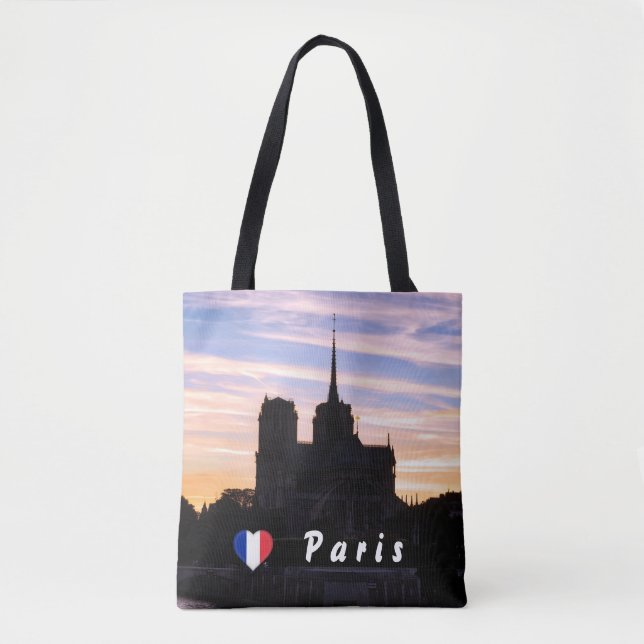 Sunset on Notre Dame de Paris - Paris, Frankreich Tasche (Vorderseite)
