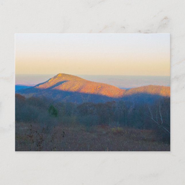 Sunset on Old Rag Mountain, Shenandoah NP, VA Postkarte (Vorderseite)