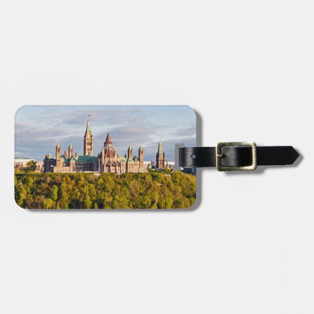 Sunset on Parliament Hill - Ottawa Gepäckanhänger (Vorderseite horizontal)