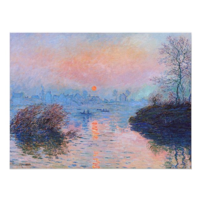 Sunset on Seine Claude Monet P Poster (Vorderseite)