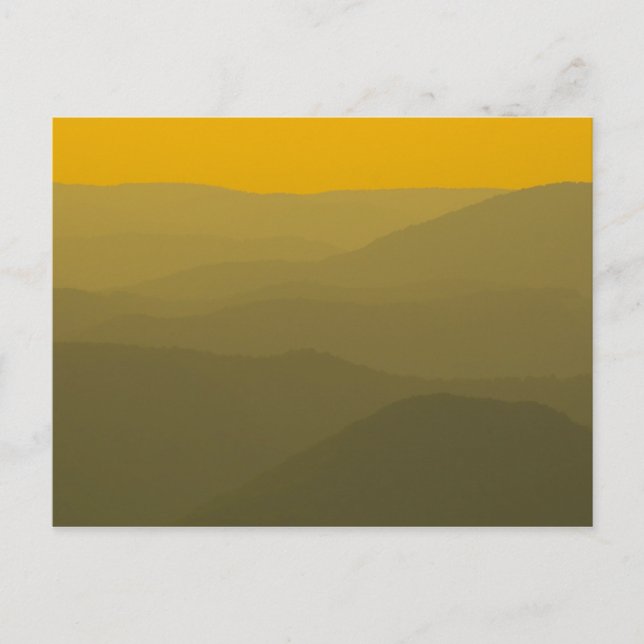 Sunset on the Alleghenies, West Virginia Postkarte (Vorderseite)