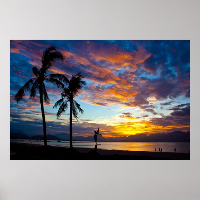 Sunset on the Bay of Danang, Vietnam, Poster (Vorne)