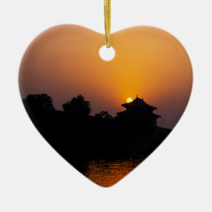 Sunset on the Forbidden city - Beijing, China Keramik Ornament