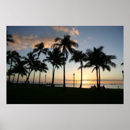 Sunset on Waikiki - Poster