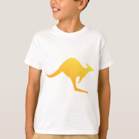 Sunset Orange Kangaroo Hopping