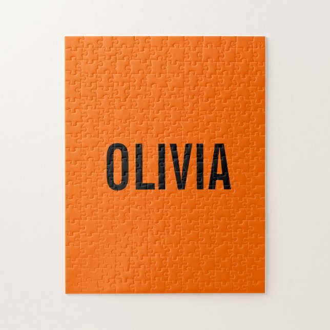Sunset Orange Modern Name | Trendy Minimalistisch (Vertikal)
