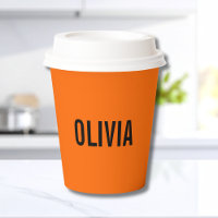 Sunset Orange Modern Name | Trendy Minimalistisch