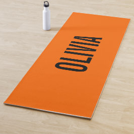 Sunset Orange Modern Name | Trendy Minimalistisch Yogamatte