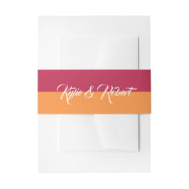 Sunset Orange Viva Magenta Moderne Einladungsbanderole