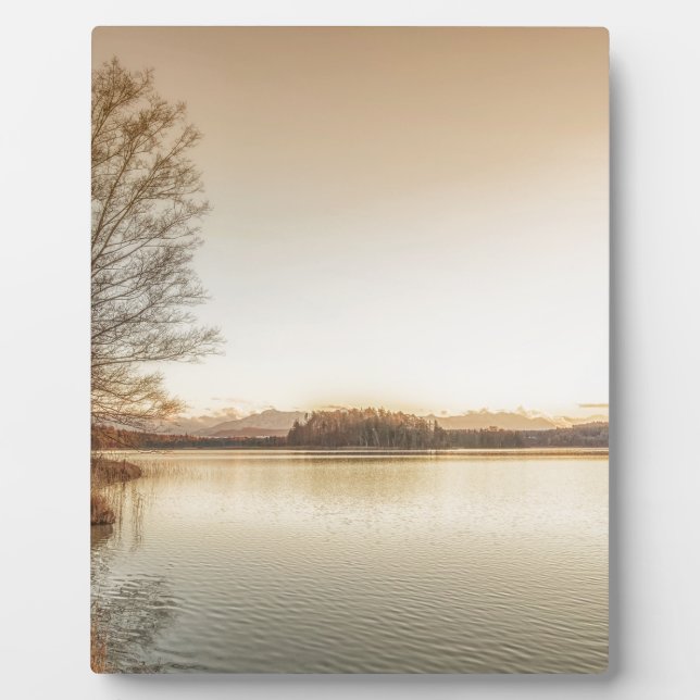 Sunset Osterseen Fotoplatte (Vorderseite)
