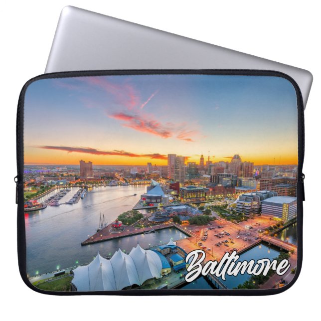 Sunset Over Baltimore, Maryland, USA Laptopschutzhülle (Vorderseite)