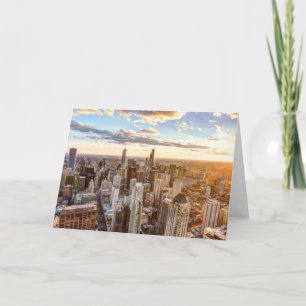 Sunset Over Chicago Karte