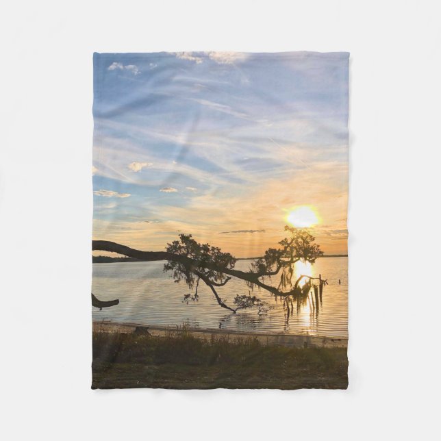 Sunset Over East Bay Fleecedecke (Vorderseite)