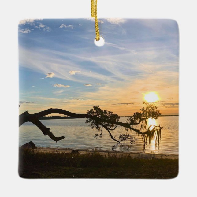 Sunset Over East Bay Keramikornament (Vorderseite)