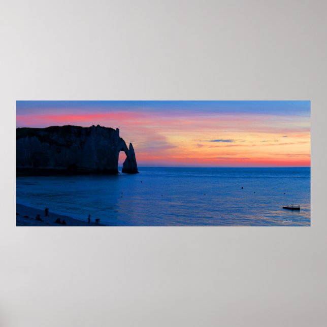 Sunset over Etretat Poster (Vorne)