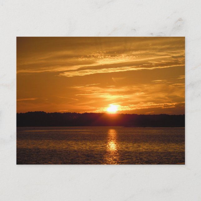 Sunset Over Hilton Postkarte (Vorderseite)