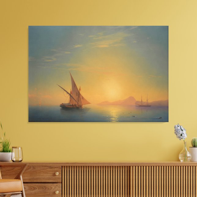 Sunset Over Ischia Leinwanddruck (Insitu (Wohnzimmer))