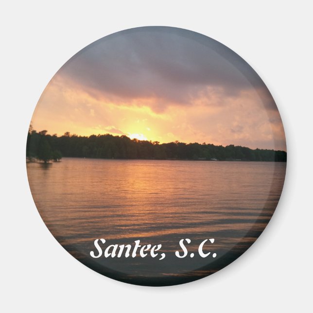 Sunset over Lake Marion Santee SC Magnet (Vorne)