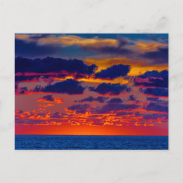 Sunset over Lake Michigan at Ludington, Michigan Postkarte
