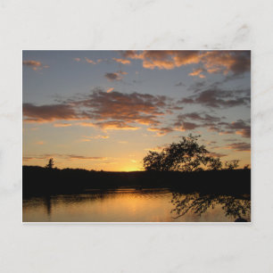 Sunset over Lake St. George, Maine Postkarte