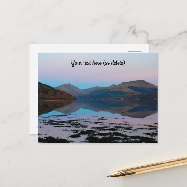 Sunset over Loch Fyne, Schottland Postcard Postkarte (Vorderseite/Rückseite Beispiel)