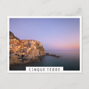 Sunset over Manarola village Postkarte