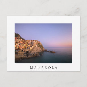 Sunset over Manarola village Postkarte