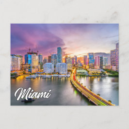 Sunset Over Miami, Florida, Vereinigte Staaten Postkarte