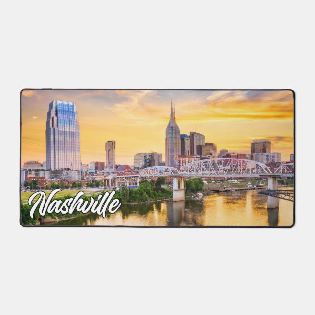 Sunset Over Nashville, Tennessee, USA Schreibtischunterlage (Vorderseite)