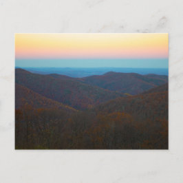 Sunset Over Shenandoah National Park, Virginia Postkarte
