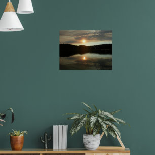 Sunset over Spring Valley Reservoir Poster