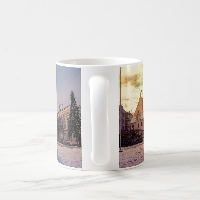Sunset over street in Riga Kaffeetasse (Henkel)