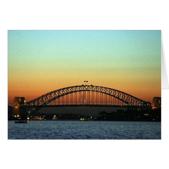 Sunset over Sydney Harbour Bridge, Australien (Vorderseite (Horizontal))