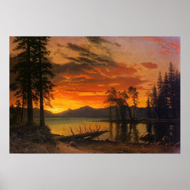 Sunset Over The River Poster (Vorne)