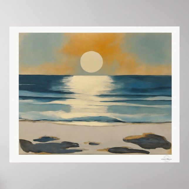 Sunset Over the Sea Poster (Vorne)