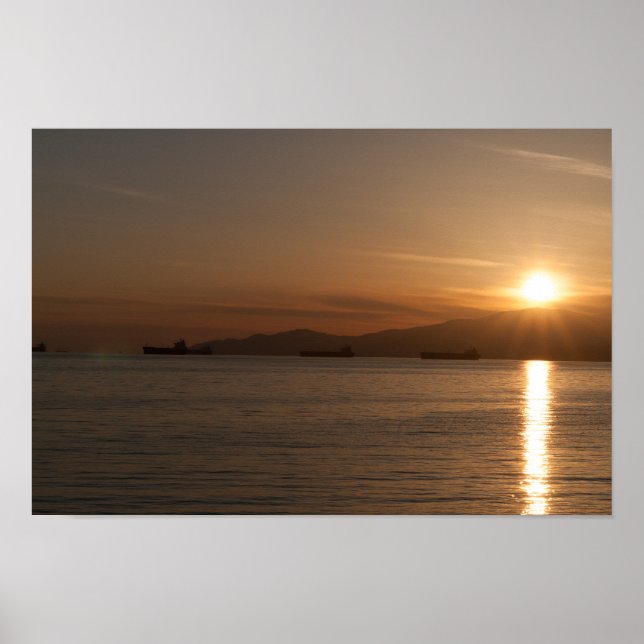 Sunset over Vancouver Bay - Kanada Poster (Vorne)