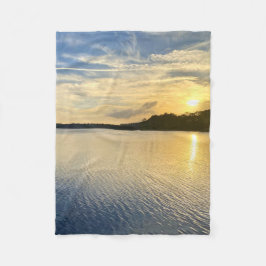 Sunset Over Wildcat Lake Fleecedecke