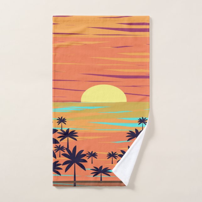 SUNSET PALM (Serviette à main)