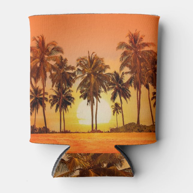 Sunset Palm Trees Sri Lanka Dosenkühler (Vorderseite)
