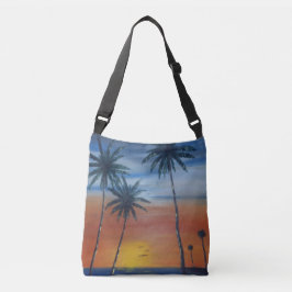 Sunset Palms Tragetaschen Mit Langen Trägern