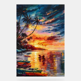 Sunset Paradise Glow Acrylschild