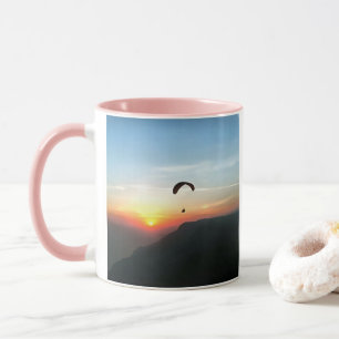 Sunset Paraglide Wanderlust Extreme Sportart Tasse