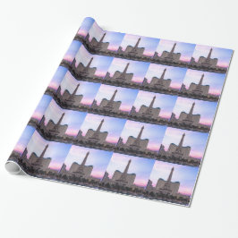 Sunset Paris Las Vegas Tour Eiffel Fake Geschenkpapier