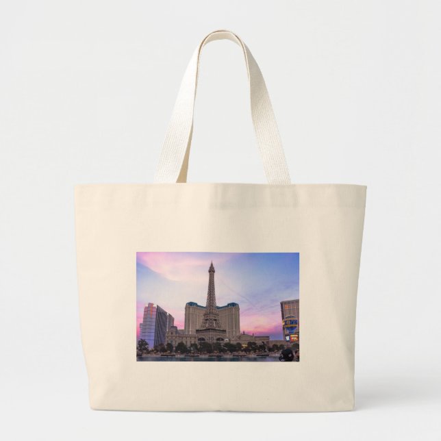 Sunset Paris Las Vegas Tour Eiffel Fake Jumbo Stoffbeutel (Vorne)