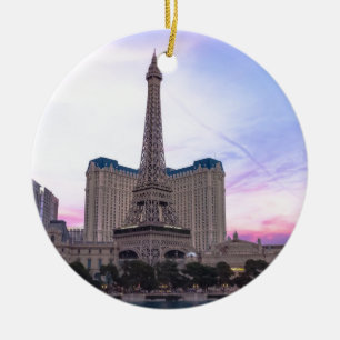 Sunset Paris Las Vegas Tour Eiffel Fake Keramikornament