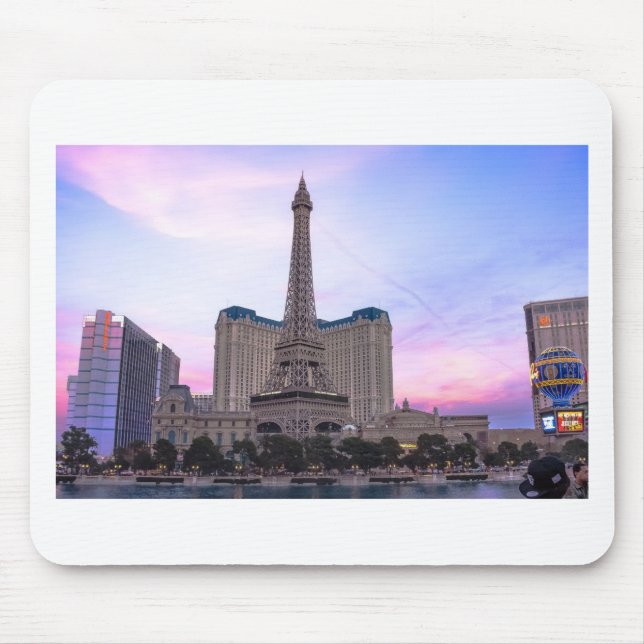 Sunset Paris Las Vegas Tour Eiffel Fake Mousepad (Vorne)